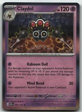 Claydol foil Rare SV03: Obsidian Flames 095/197 NM