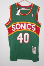 green 1994-95 Seattle SuperSonics Shawn Kemp 40 stitched Mitchell Ness jerse