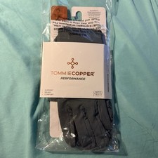 Tommie Copper Performance Finger Gloves Gray Compression Support Grip Small