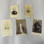 Collection of 5 Civil War Photographs Brady Original CDVs Union Rare Antique