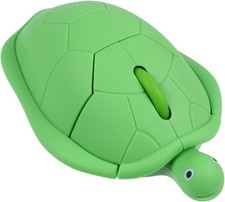 Wireless Mouse Cute Animal Green Turtle Shape Silent Click Ergonomic Portable Qu