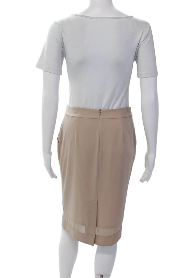 Philosophy di Alberta Ferretti 女式打褶直裙米色 4 码 — 第 3/4 张图片