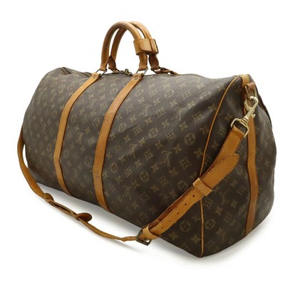 LOUIS VUITTON Monogram Keepall Bandoulière 60 Boston Travel Schultertasche M4...