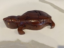 3D Turtle Animal Puzzle and Brain Teaser, Handmade All Natural Wood Pieces