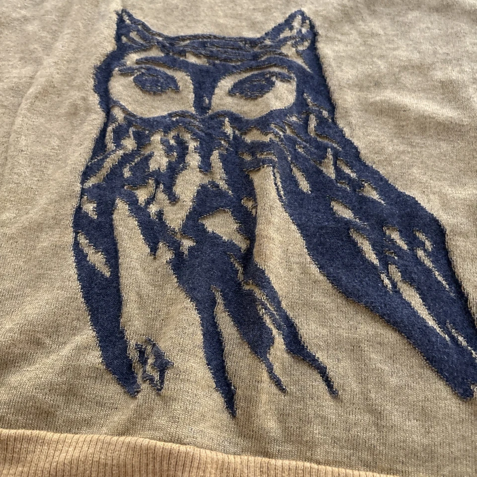 Suéter Kensie Gris Búho en Peso Ligero Amarillo Dorado - Talla M Mediano Halloween Foto 2 de 4