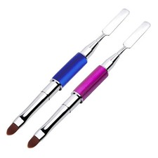 2Pcs Dual-Ended Poly gel Nail Brush Picker, 2 in 1 Designs Poly gel Nail Br...