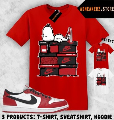 Shirt Match AJ 1 Low OG Chicago 2025 Sneaker Matching Sneakerhead S Dog T-Shirt
