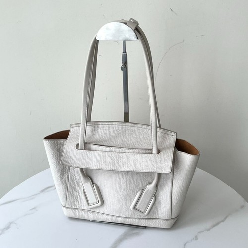 Bottega Veneta Arco 33 Off White Calfskin Top Handle Crossbody Bag