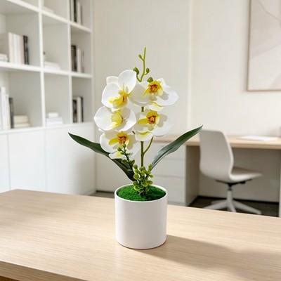 Gefälschte Orchidee Pflanze Phalaenopsis Art für Hotellobby oder Essbereich 38