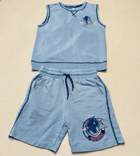 Sonic The Hedgehog 2pc Outfit Set Boys Size M 8 Sega Shirt  Shorts