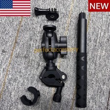 120cm Invisible Extendable Selfie Stick  Motorcycle Mount for Insta360 X3 X4 X5