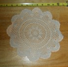 sd..Vintage Handmade Beige Doily