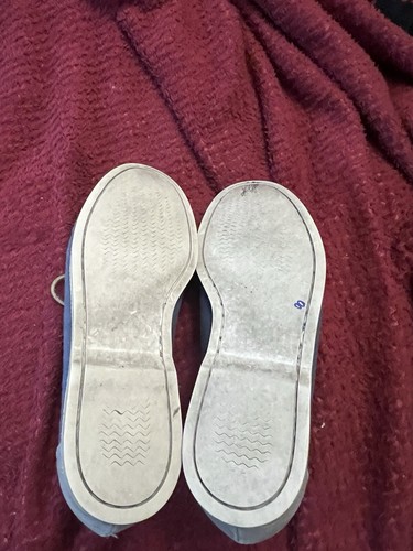 Cole Haan Shoes Mens 8.5 2 Eye Boat Deck Two Tone Blue Canvas - Picture 7 of 8