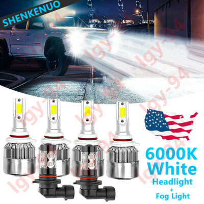 For Toyota 4Runner 2003-2005 - Combo 9005 9006 LED Headlights Fog Light Bulbs C6