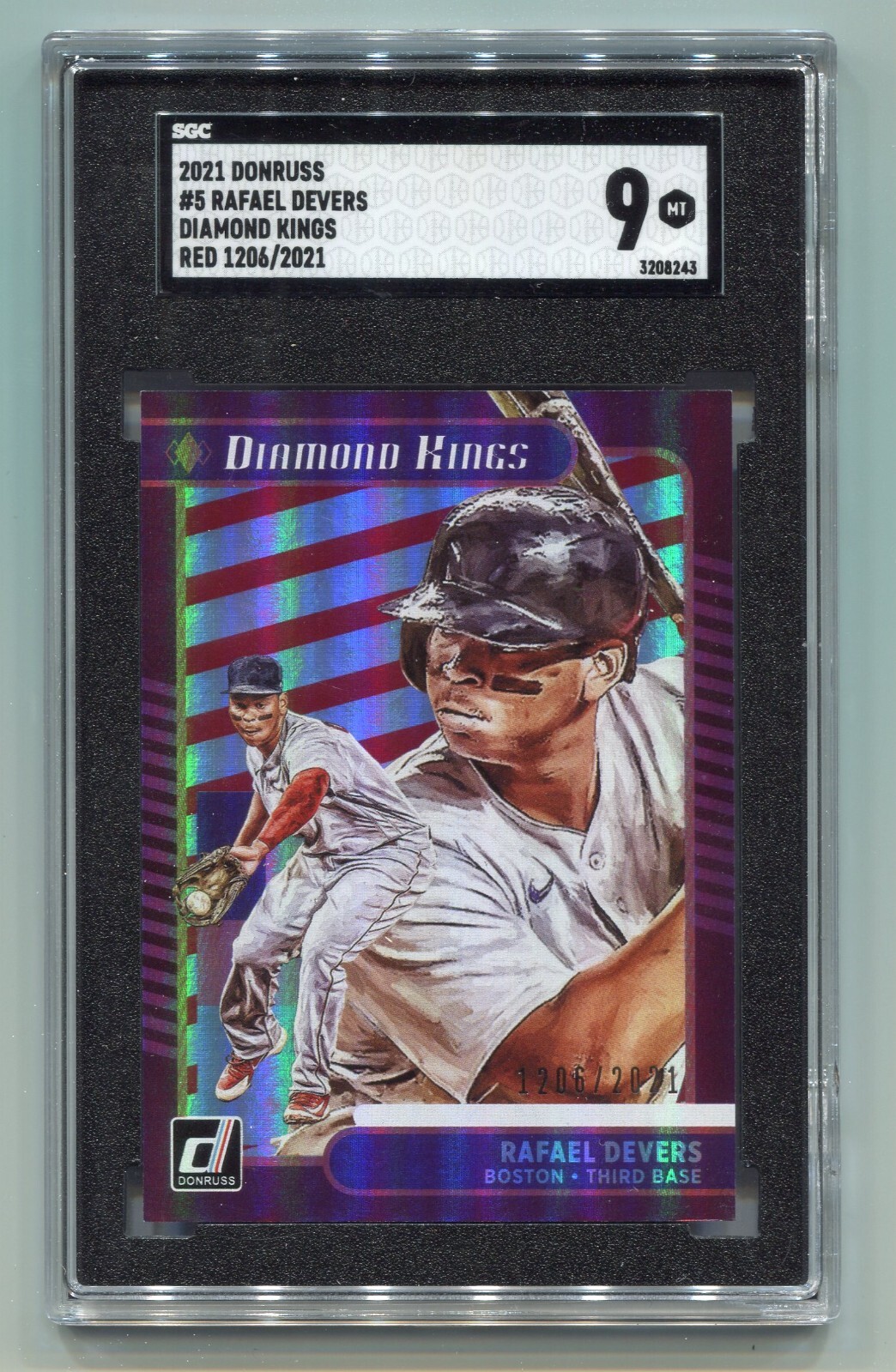 2021 Panini Donruss - Diamond Kings Rafael Devers #5 Red /2021 for sale ...