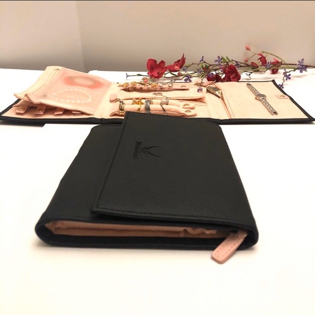 PREZERVE ORGANIZER STORAGE JEWELRY ANTITARNISH TRAVEL BAG ROSE FLORAL