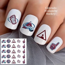Colorado Avalanche Hockey Waterslide Nail Decals Set Of 50 Instructions & Bonus