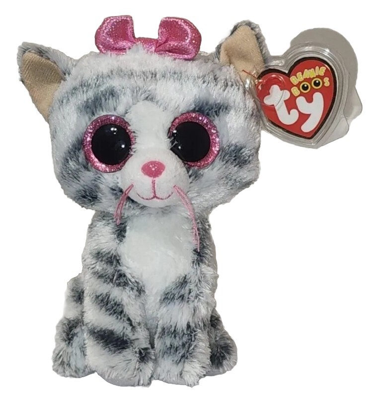 Ty Beanie Boos KIKI the Striped Tabby Cat (Original)(6 Inch) NEW