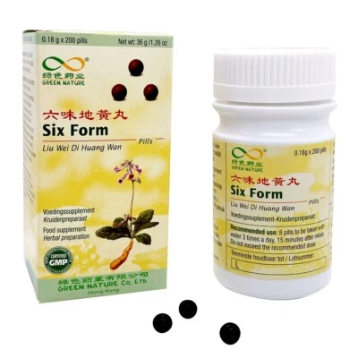 Liu Wei Di Huang Wan - Six Form - Autentica formula a base di erbe TCM - Green Nature