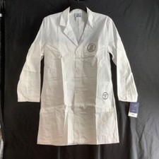 Meta Mens Uniform Lab Coats White Pockets Long Sleeve Notch Lapel 38 New