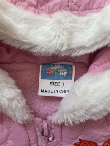 Disney Sirenita Bebé Sudadera con Capucha Talla 1 Chaleco Rosa Cremallera Sin Mangas Vellón - Imagen 5 de 7