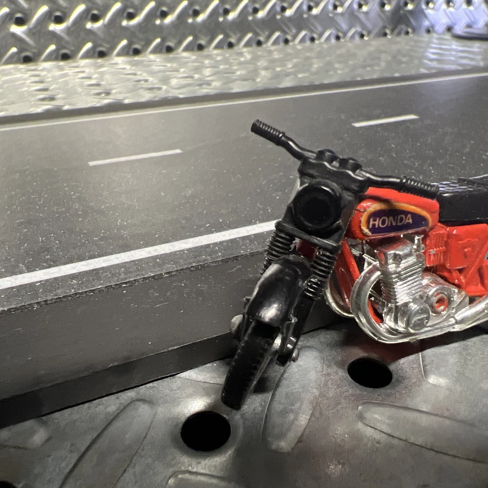 Honda CBX Mini Diecast Modelo Moto 1974 Naranja Soporte Lateral y Dirección Set 3 Foto 3 de 4