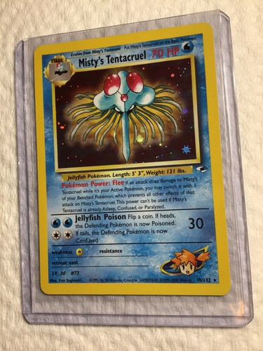 MISTY'S TENTACRUEL - 10/132 Gym Heroes - Holo Pokemon Card - EXC/NEAR MINT