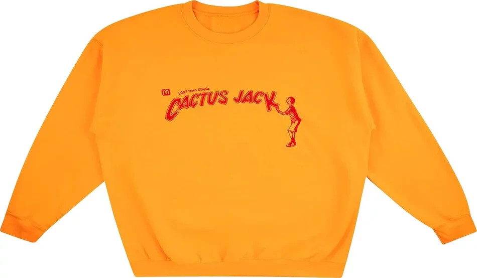 Travis Scott x McDonalds Cactus Jack Spelling Crewneck Sweater