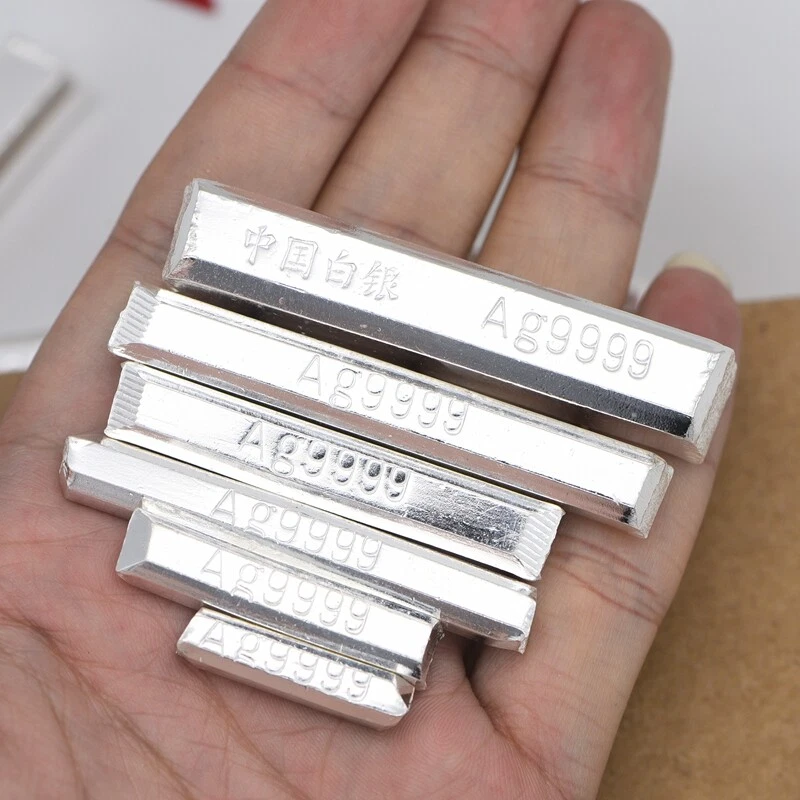1pcs 9999 Sterling Silver Silver Raw Material Investment Silver Bar Collection