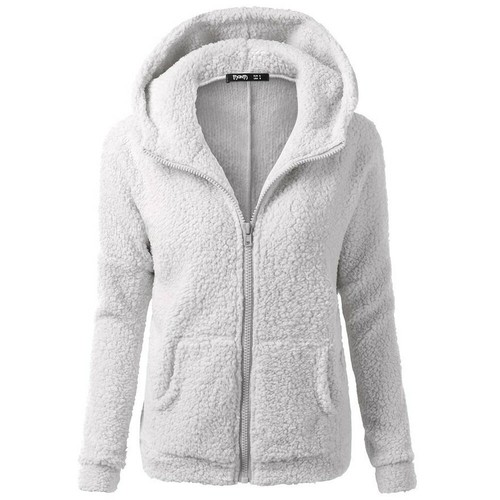 Womens Outwear Fleece Fur Warm Winter Overcoat Coat Thicken Hooded Parka Jacket - Picture 5 of 25