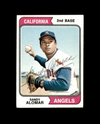 Sandy Alomar Hand Signed 1974 Topps California Angels Autograph