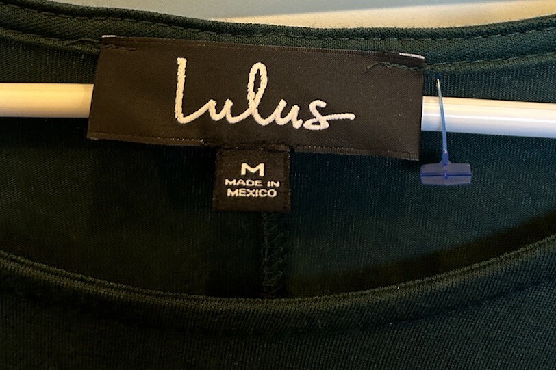 Lulus Long Sleeve Green Maxi Dress New With Tags Medium Cotton