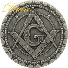 Masonic Metal Chrome Silver Auto Cut Out Car Emblem Freemasonry Mason Symbol