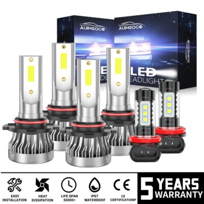 For Dodge Durango GT Sport Utility 4-Door 3.6L 2017-2020 LED Headlight Fog Bulb