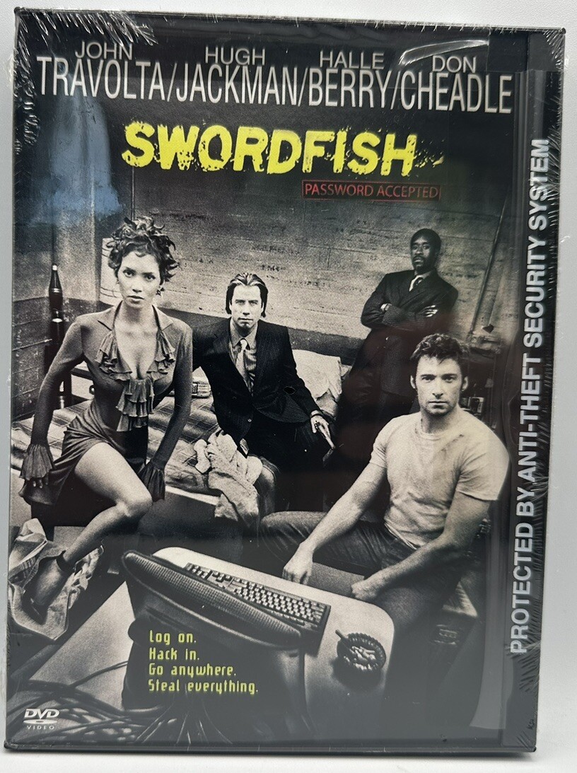 Swordfish DVD Widescreen John Travolta Halle Berry Hugh Jackman Brand New 2001