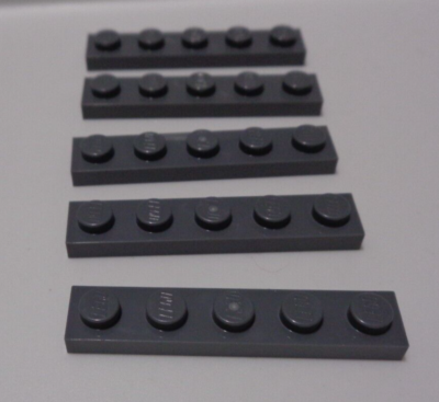 LEGO Parts 78329 6413109 PLATE 1X5 Dark Stone Grey x5 | eBay UK