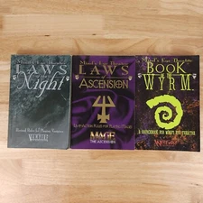Minds Eye Theatre Book Lot Laws Night Ascension Wyrm Role Play White Wolf