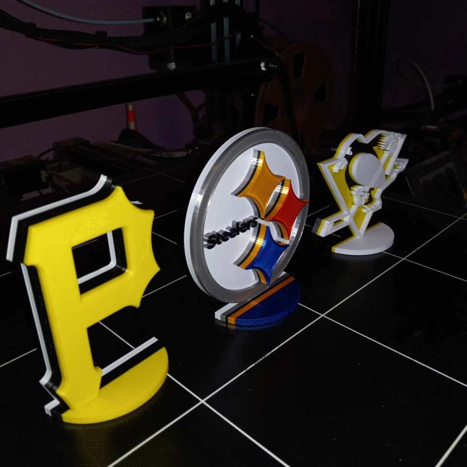 CONJUNTO DE LOGOTIPOS GRÁFICOS 3D de 4 polegadas NFL NHL AND MLB Pittsburgh Teams - Imagem 2 de 4