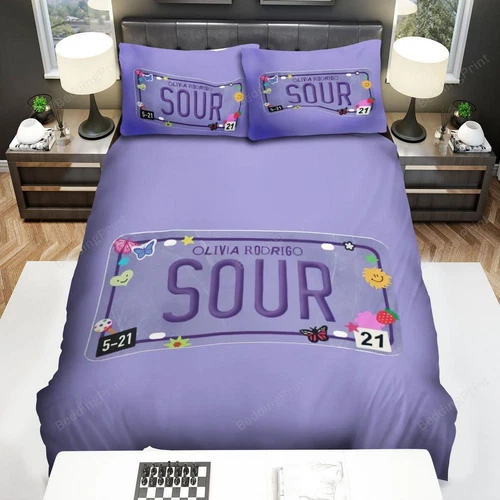 Olivia Rodrigo Sour License Plate Bedding Sets
