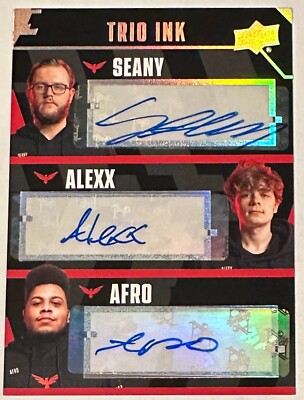 2021 Upper Deck Call of Duty League Trio Ink Seany Alexx Afro #TI-SAA ...