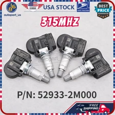 Set 4 Tire Sensors 52933-2M000 TPMS For 2010-2013 Kia Forte Optima Sorento Soul