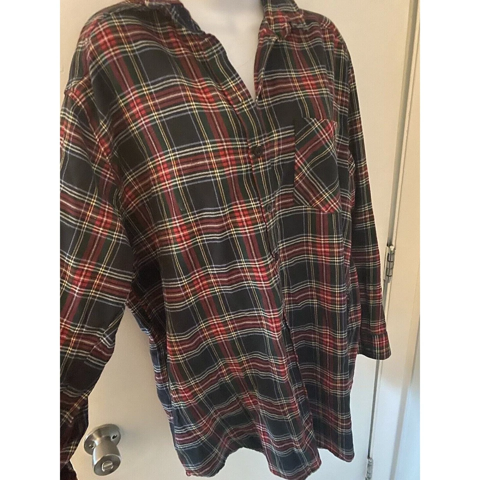 Camisa Top Shop Abotonada Manga Larga Cuadros Talla Grande 12 Foto 2 de 2