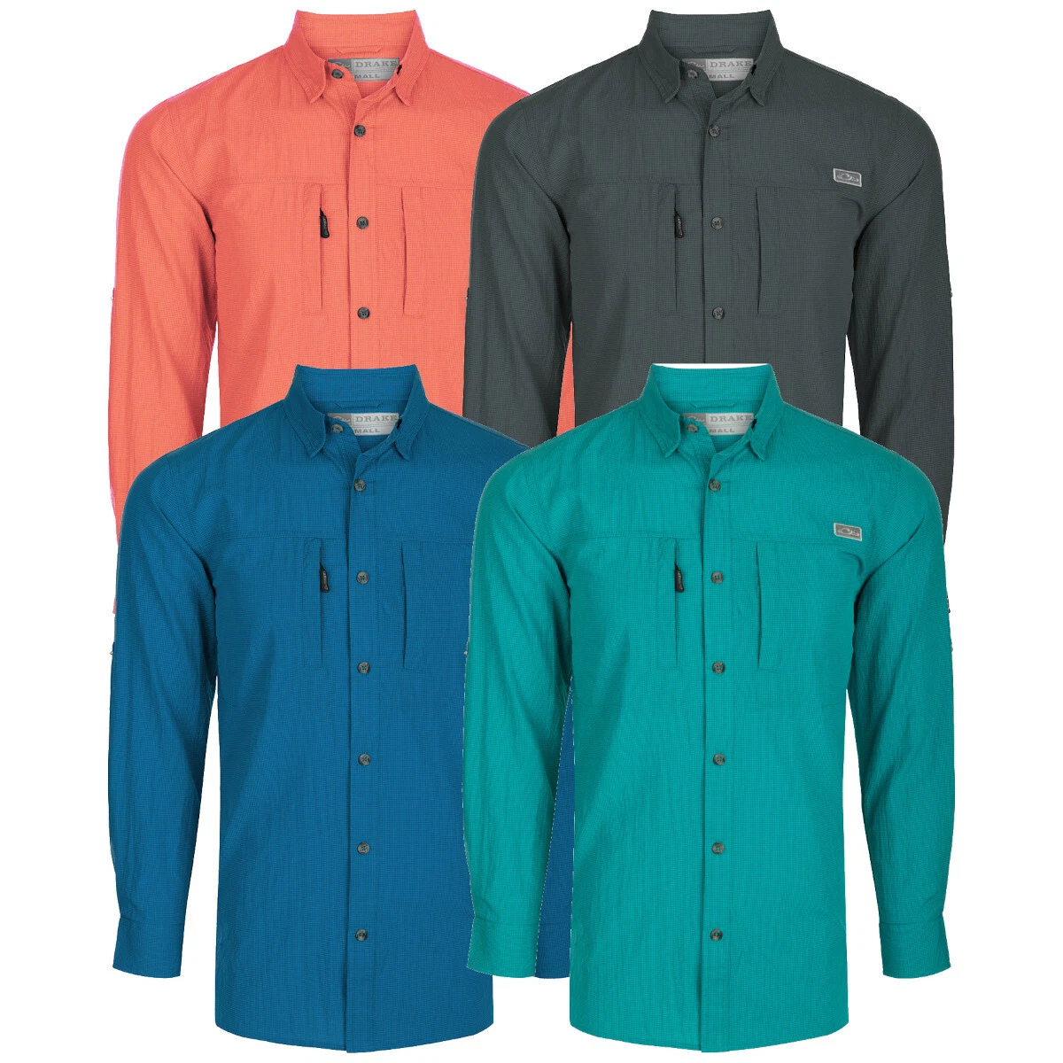 Drake Waterfowl Men's Classic Seersucker Minicheck Long Sleeve Shirt