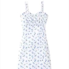 COZYEASE Girls' Ditsy Floral Ruched Frill Trim Cami Dress Sleeveless Bodycon Min