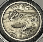 2017 Silverbug Island Whirlpool Antiqued Coin 1 Troy Oz .999 Fine Silver Round