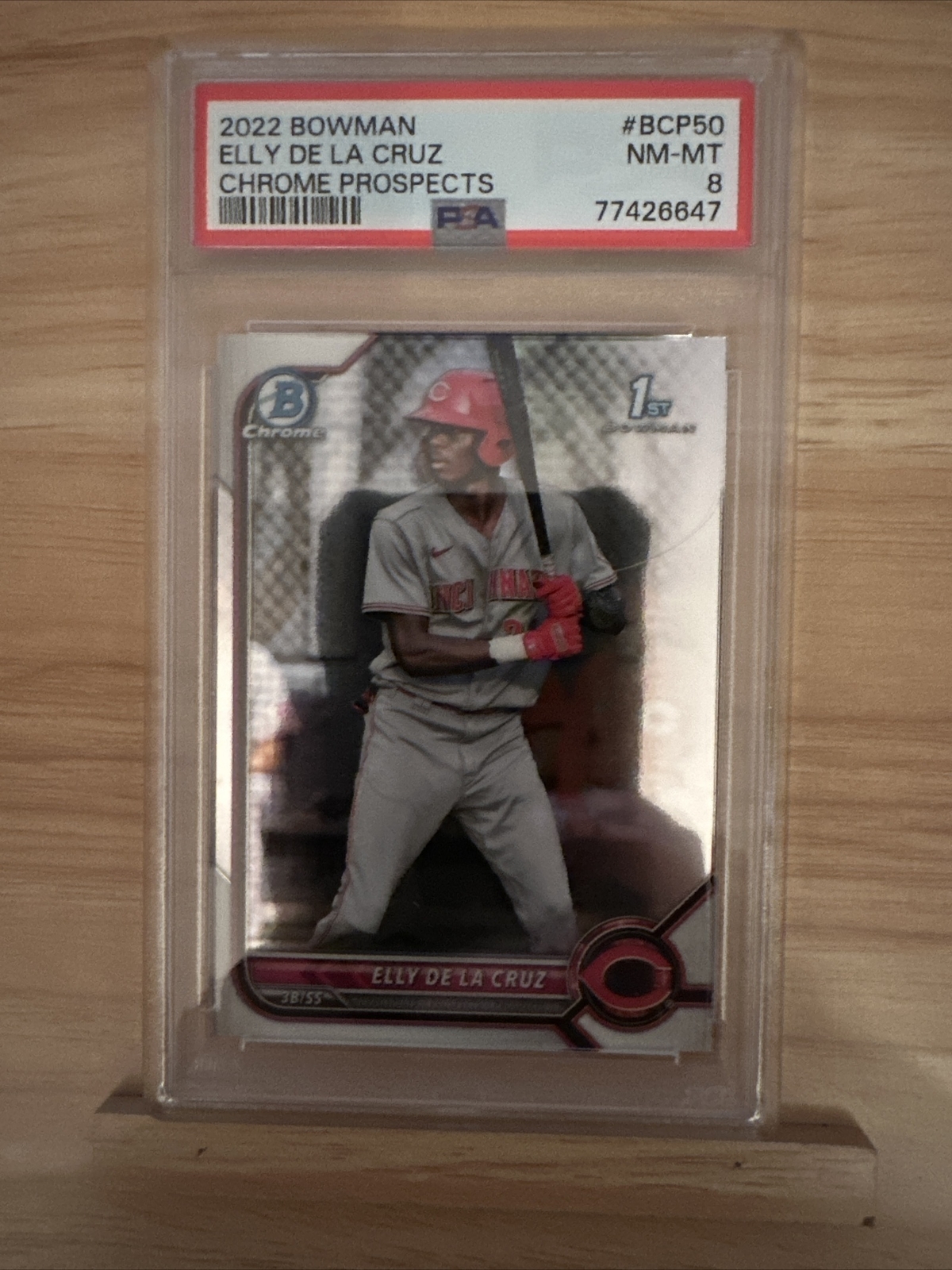 2022 Bowman Chrome Prospects Elly De La Cruz 1st Bowman BCP50 PSA 8