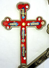 Antique Catholic Relic Reliquary Crucifix Saints Anne Gerard Francois Therese — photo 4