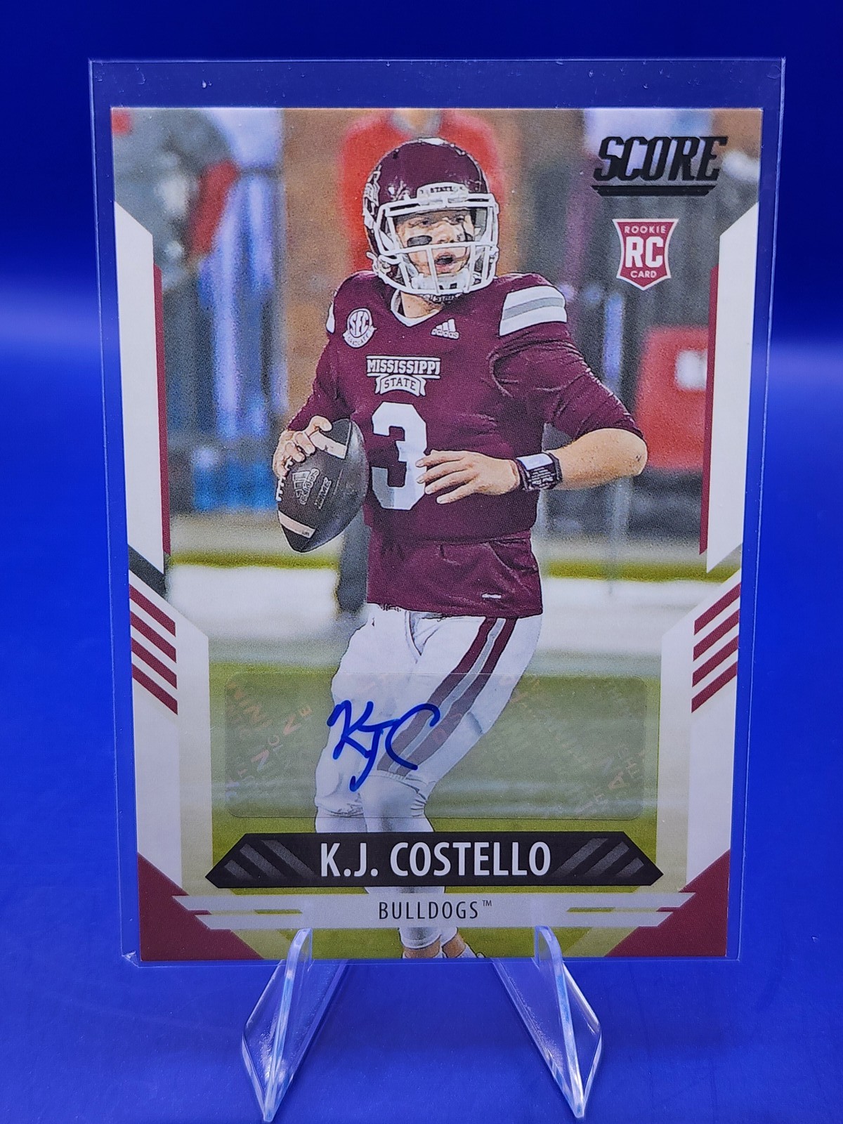K.J. Costello 2021 Score #391 Signatures Rookie Mississippi State Bulldogs - A53