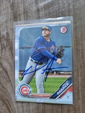 Miguel Amaya Signed 2019 Bowman Baseball Card Chicago Cubs #BD-135