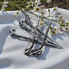 Hand Forged Medieval Iron Hair Sticks Twisted Viking Style Rustic Set of 5 
